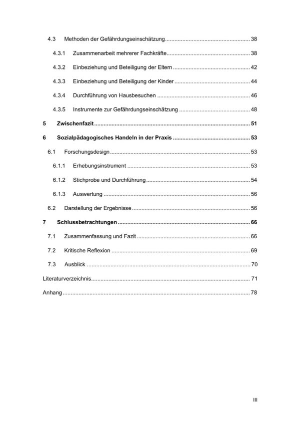 Inhaltsverzeichnis Bewertungs- und Entscheidungsprozesse bei Kindeswohlgefährdung 2